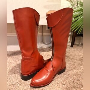 Women's Reddish Brown Leather Boots
